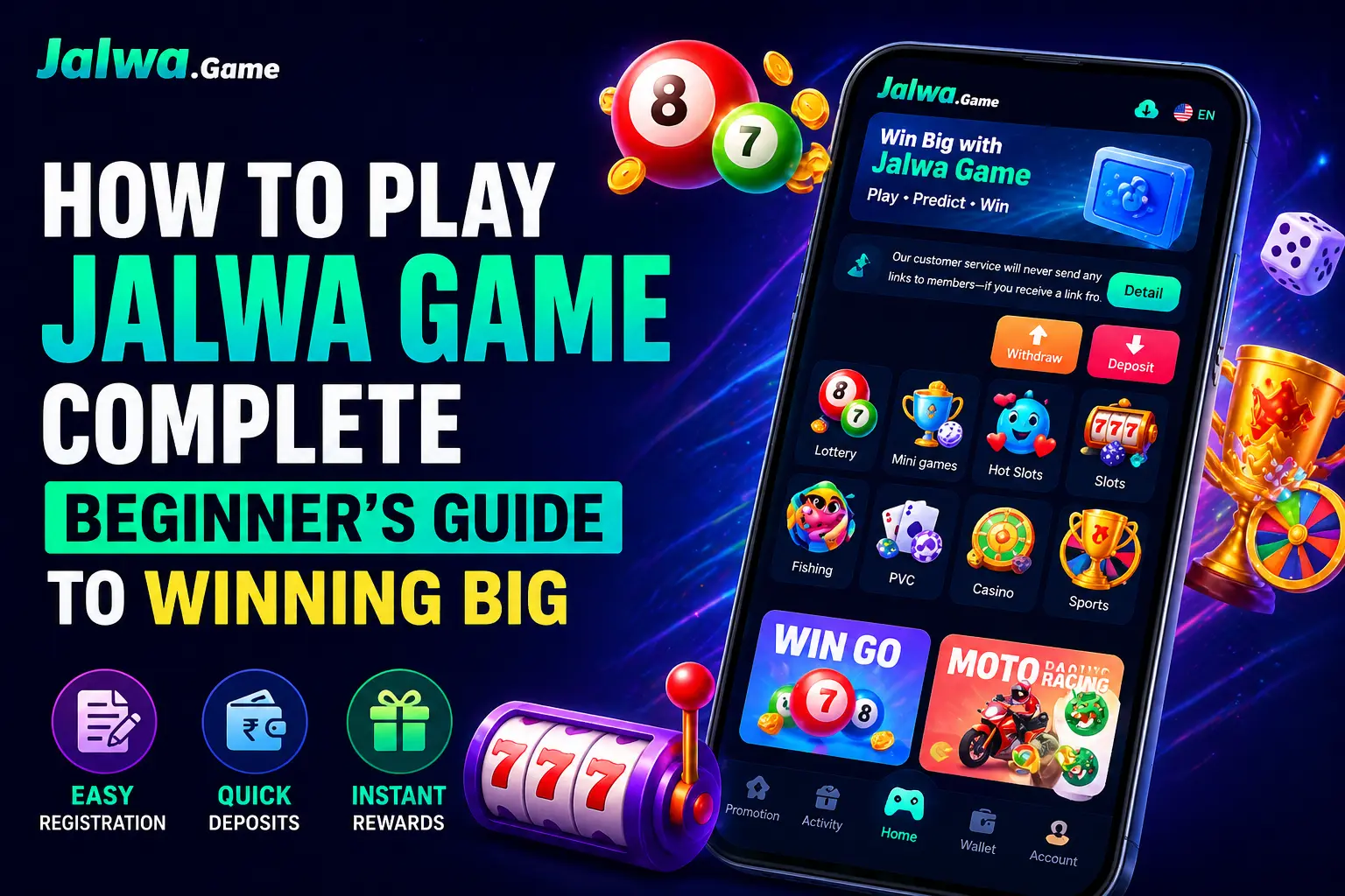 How to play Jalwa Game beginner guide with app dashboard and game modes