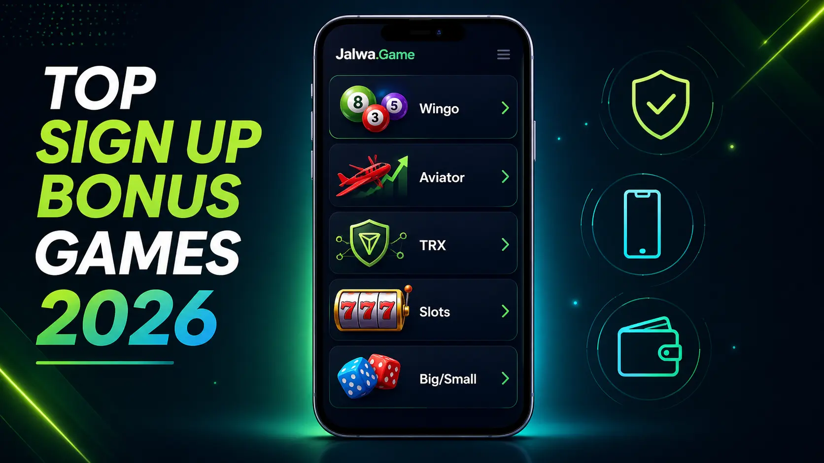 Jalwa game sign up bonus games