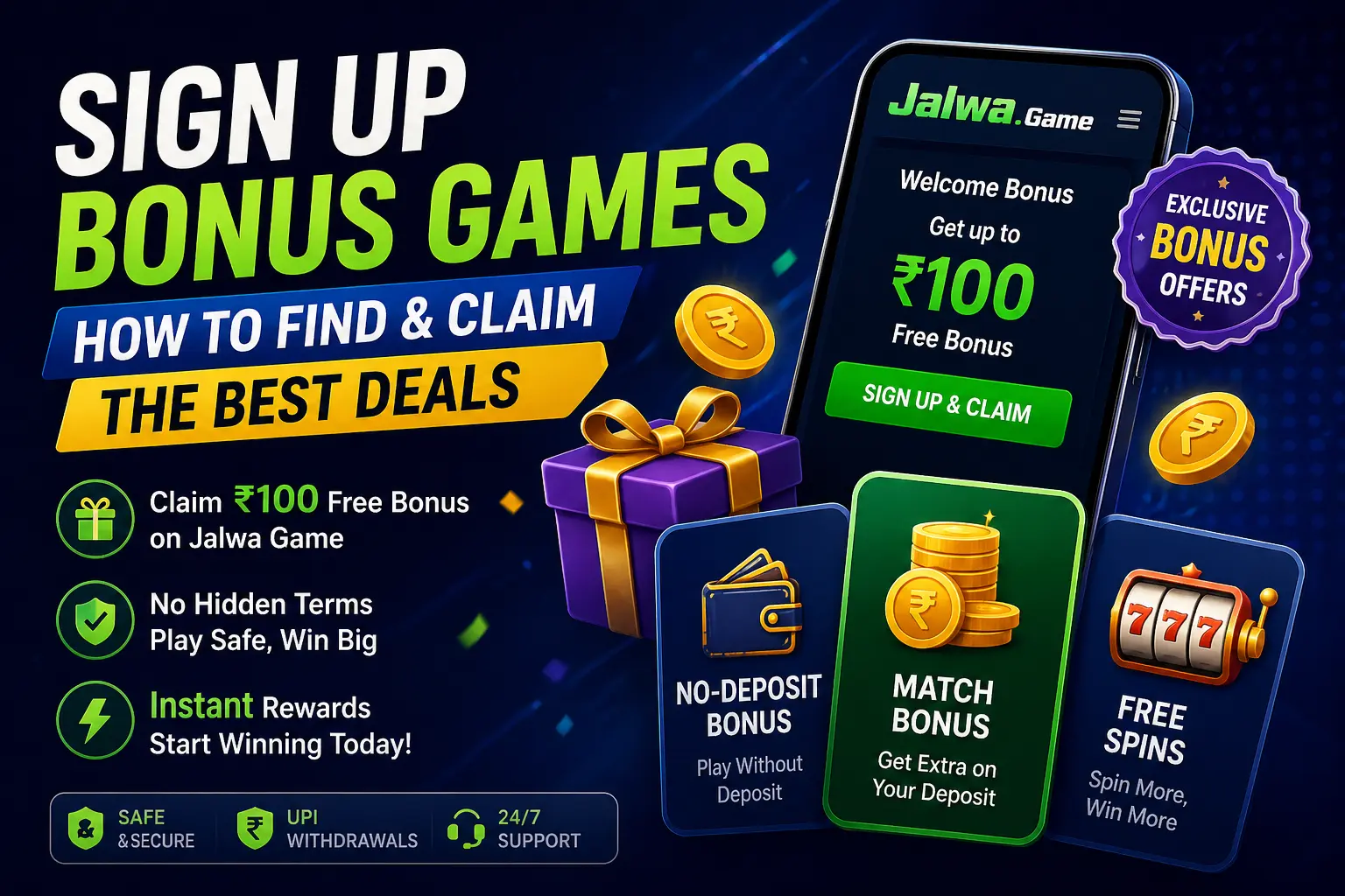 Sign up bonus games India ₹100 free bonus