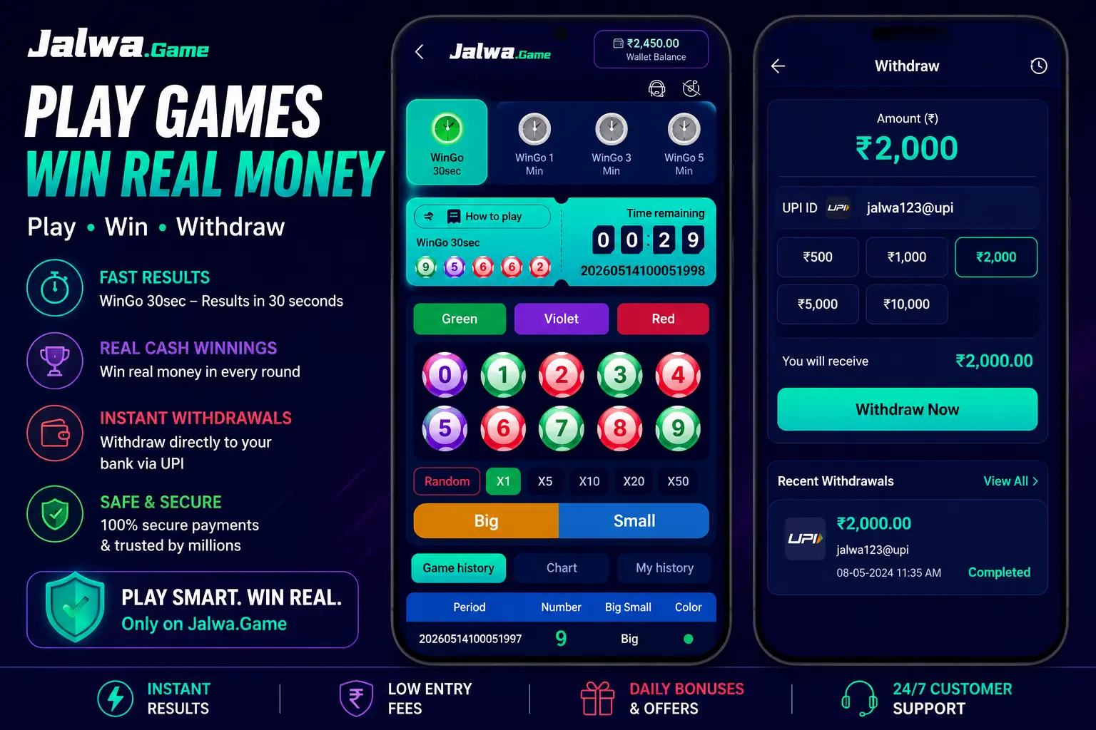 Earn money by playing games on Jalwa Game app