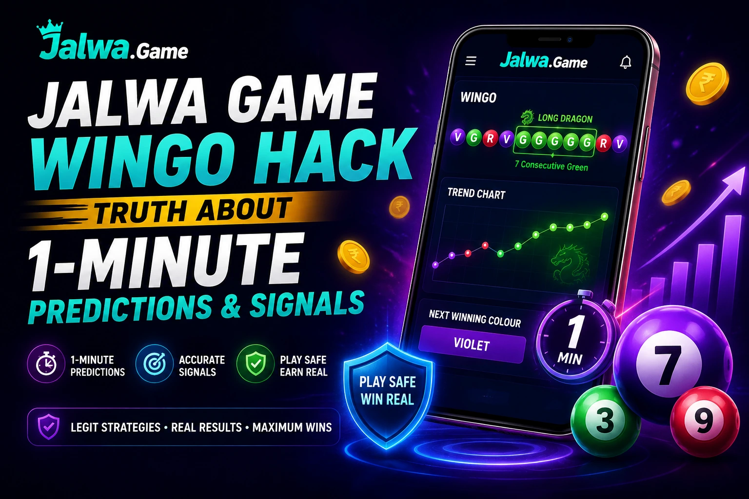 Jalwa Game Wingo hack guide with 1-minute prediction signals and trend strategy interface in 2026