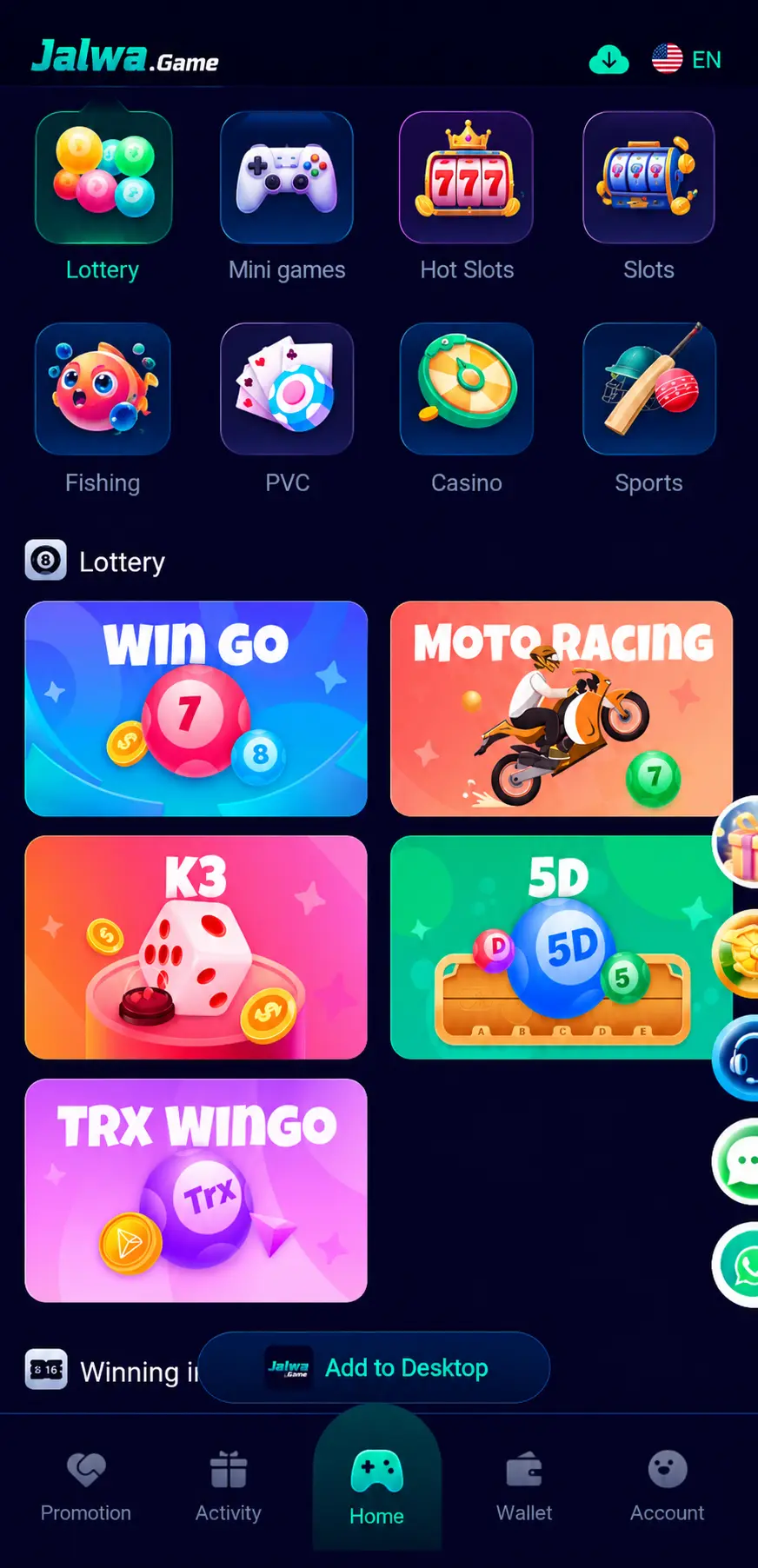 Verified real money games app interface for Indian users